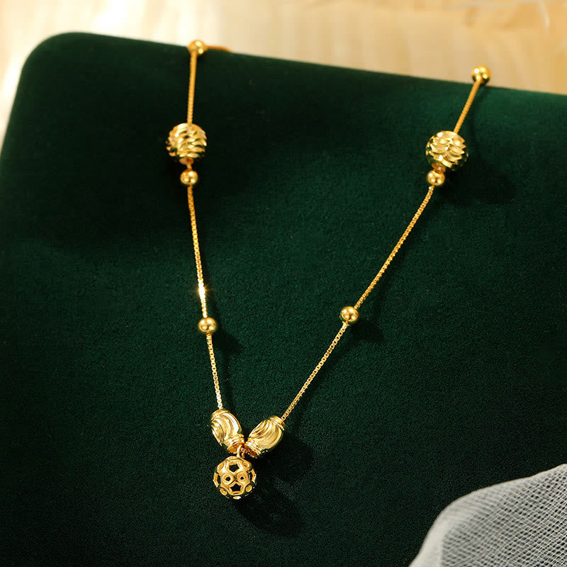 KarmaRipple's 925 Sterling Silver Simple Bell Bead Blessing Anklet p9