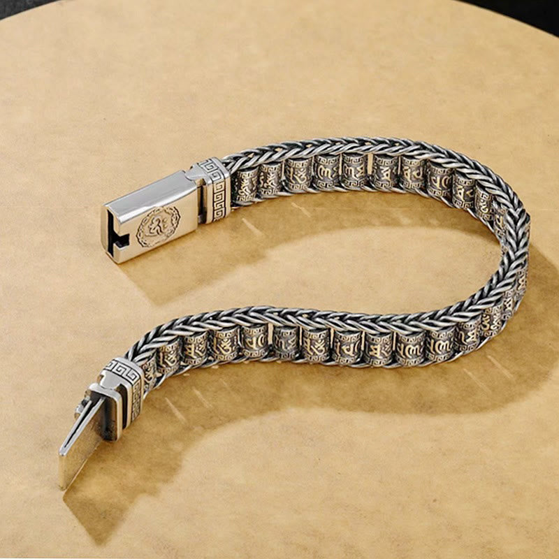 KarmaRipple's Tibetan Bronze Buckle Om Mani Padme Hum Peace Metal Bracelet p4