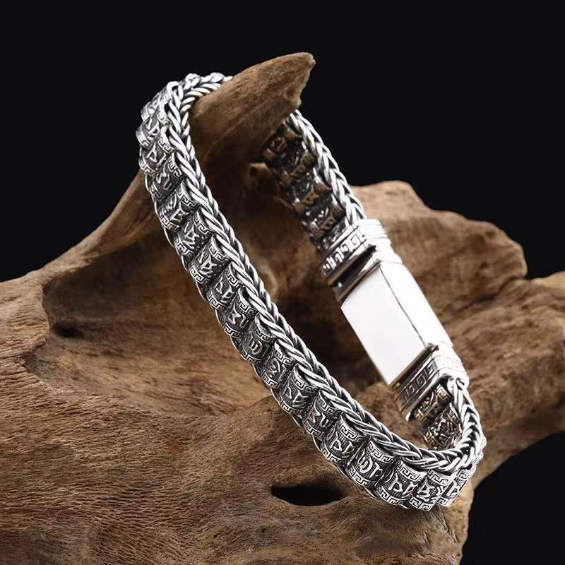 KarmaRipple's Tibetan Bronze Buckle Om Mani Padme Hum Peace Metal Bracelet p3