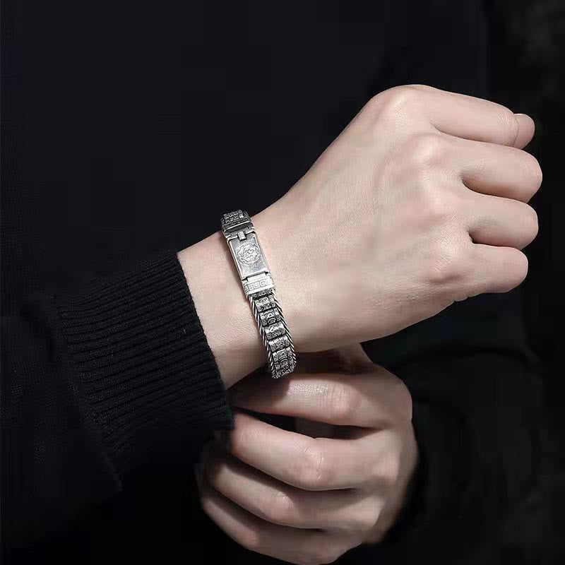 KarmaRipple's Tibetan Bronze Buckle Om Mani Padme Hum Peace Metal Bracelet p5