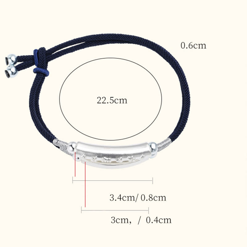 KarmaRipple's Dragon Weave Sterling Silver Om Mani Padme Hum Double Hand Woven Bracelet p13