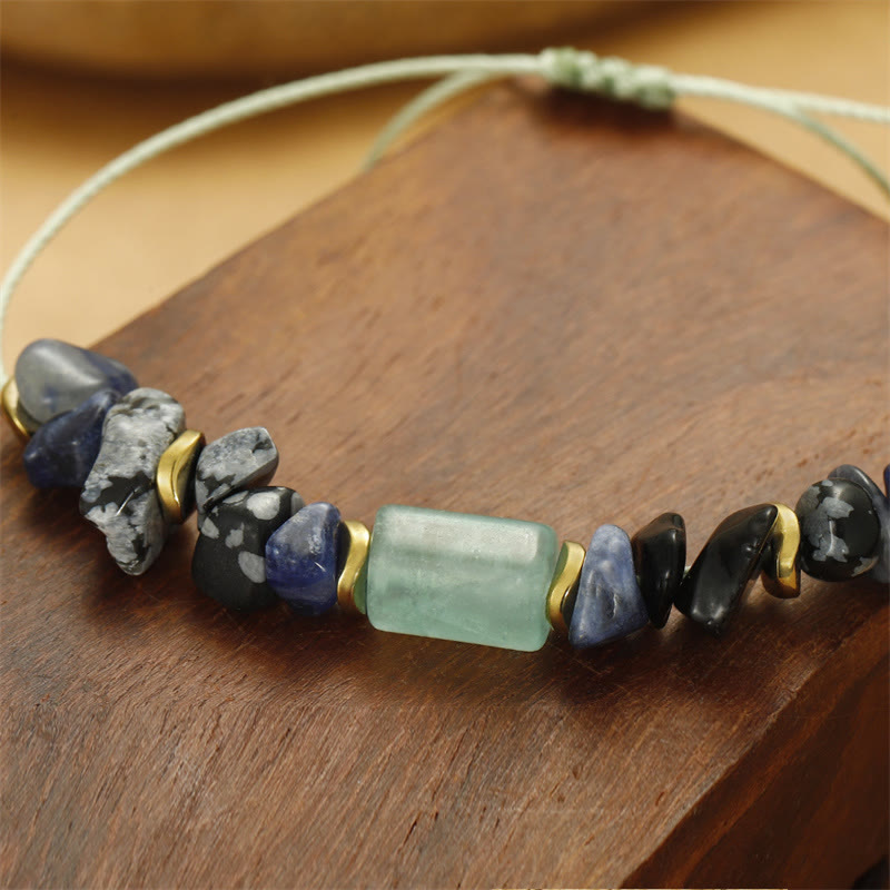 KarmaRipple's New Job Green Aventurine Sodalite Snowflake Obsidian Energy Bracelet p10