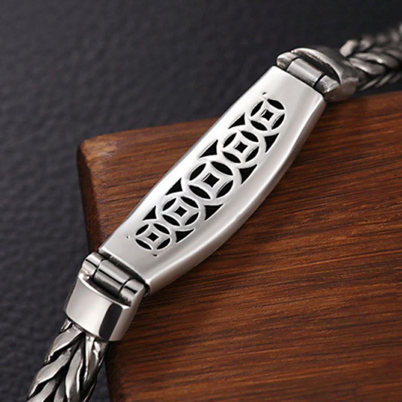 KarmaRipple's Tibetan Bronze Weave Om Mani Padme Hum Relief Vajra Peace Metal Bracelet p11