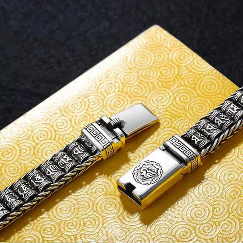 KarmaRipple's Tibetan Bronze Buckle Om Mani Padme Hum Turntable Rotatable Peace Metal Bracelet p11