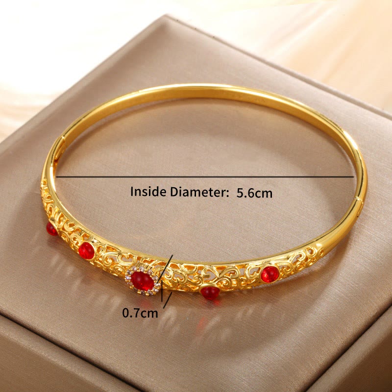 KarmaRipple's Vine Design Alloy Zircon Fortune Bracelet Bangle p5