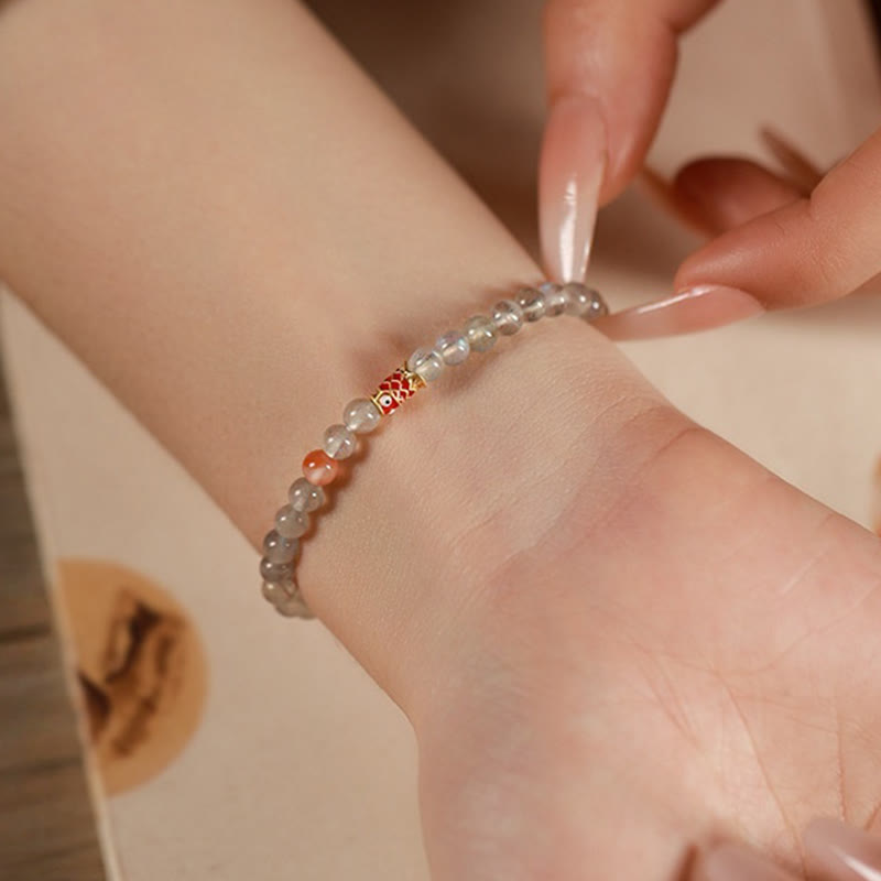 KarmaRipple's Ultra-Thin Moonstone Koi Fish Balancing Bracelet p10