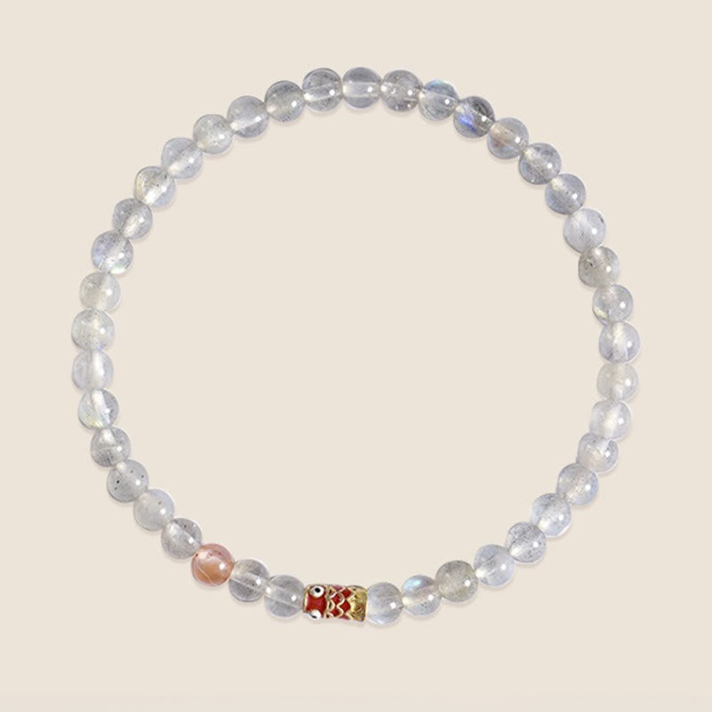 KarmaRipple's Ultra-Thin Moonstone Koi Fish Balancing Bracelet p6