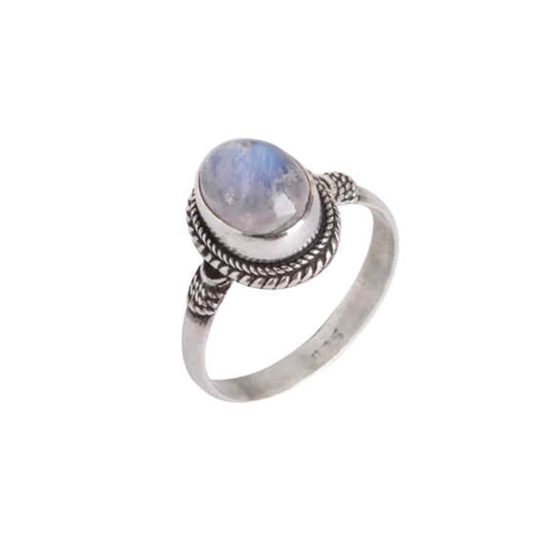 KarmaRipple's 925 Sterling Silver Authentic Moonstone'sitive Ring p8