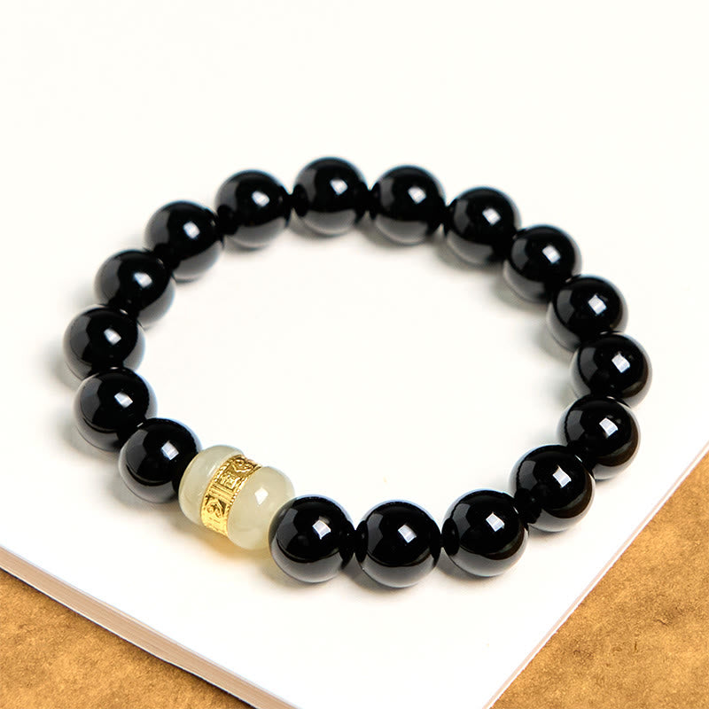 KarmaRipple's Authentic Black Onyx Jade Support Bracelet p8