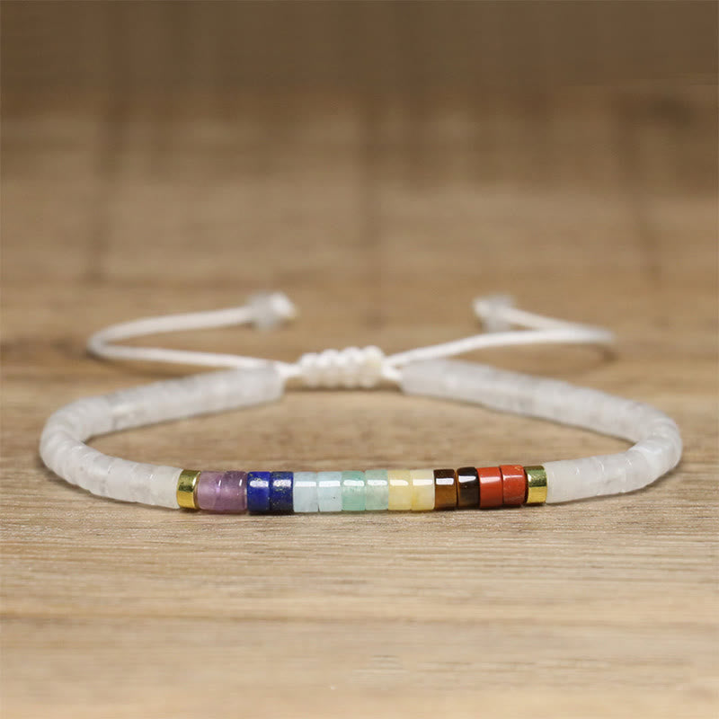 KarmaRipple's Authentic Ivory Gemstone Black Onyx Clarity Spacer Bead Bracelet p10