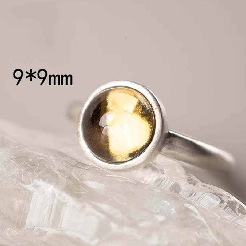 KarmaRipple's Authentic 925 Sterling Silver Prehnite Citrine Adjustable Happiness Ring p13