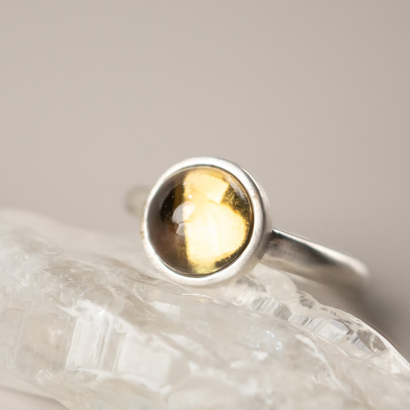 KarmaRipple's Authentic 925 Sterling Silver Prehnite Citrine Adjustable Happiness Ring p3