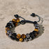 Tiger Eye&Black Magnetite&Black Onyx (Wrist Circumference: 16-24cm)