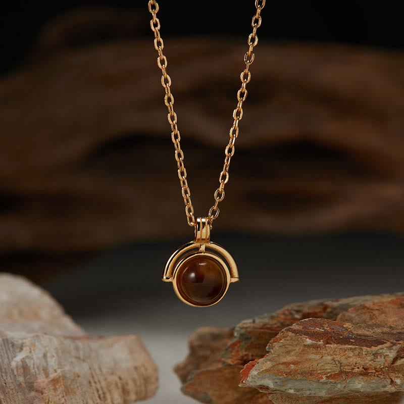 KarmaRipple's Red Agate Tiger Eye Aquamarine Moonstone 925 Sterling Silver Confidence Pendant Necklace p18