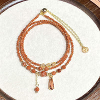 KarmaRipple's Authentic 2mm Goldstone Beadwork Positive Multi Layer Bracelet