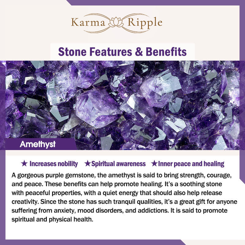 KarmaRipple's Amethyst Butterfly Bamboo Balance Relieves Stress Woven String Bracelet p7