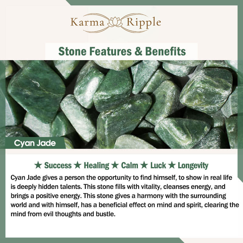 KarmaRipple's 925 Sterling Silver Plated Gold Authentic Cyan Jade Four Leaf Clover Fortune Stud Earrings p10