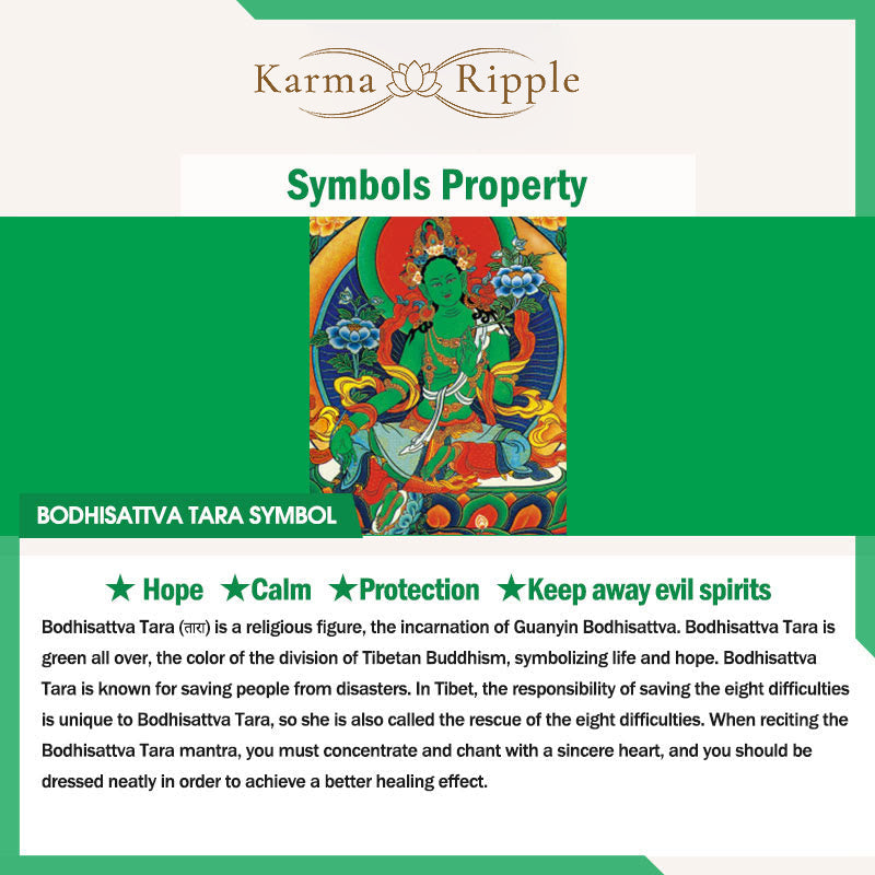 KarmaRipple's 108 Mala Beadwork Authentic Green Agate Bodhisattva Green Tara Manifestation Talisman Bracelet p8