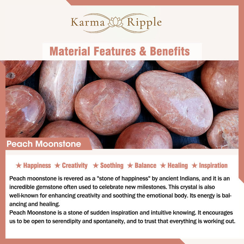 KarmaRipple's Peach Moonstone Balancing Bracelet p8