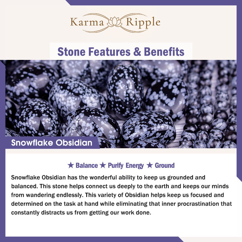 KarmaRipple's Snowflake Obsidian Balance Bracelet p6