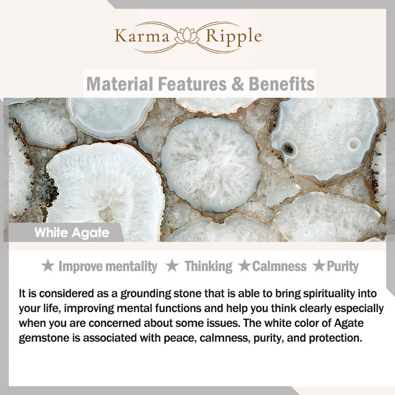 KarmaRipple's Jade Ivory Agate Red Agate Peace Buckle Abacus Beadwork Fortune Bracelet p9