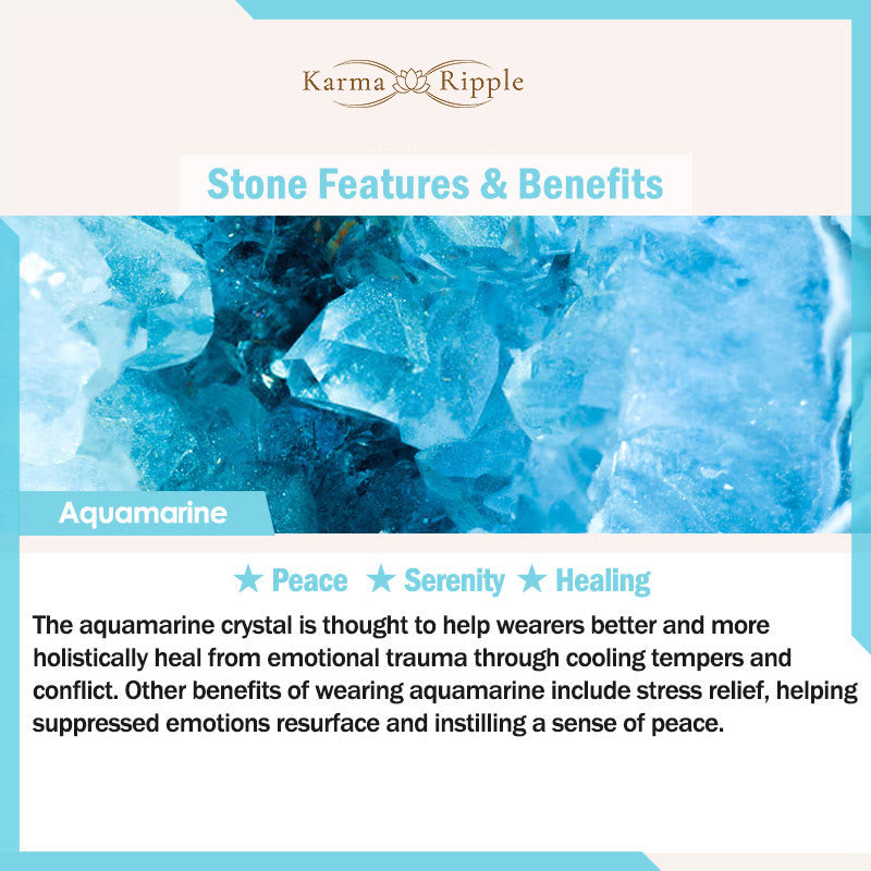 KarmaRipple's Authentic Aquamarine Peace Balancing Bracelet p16