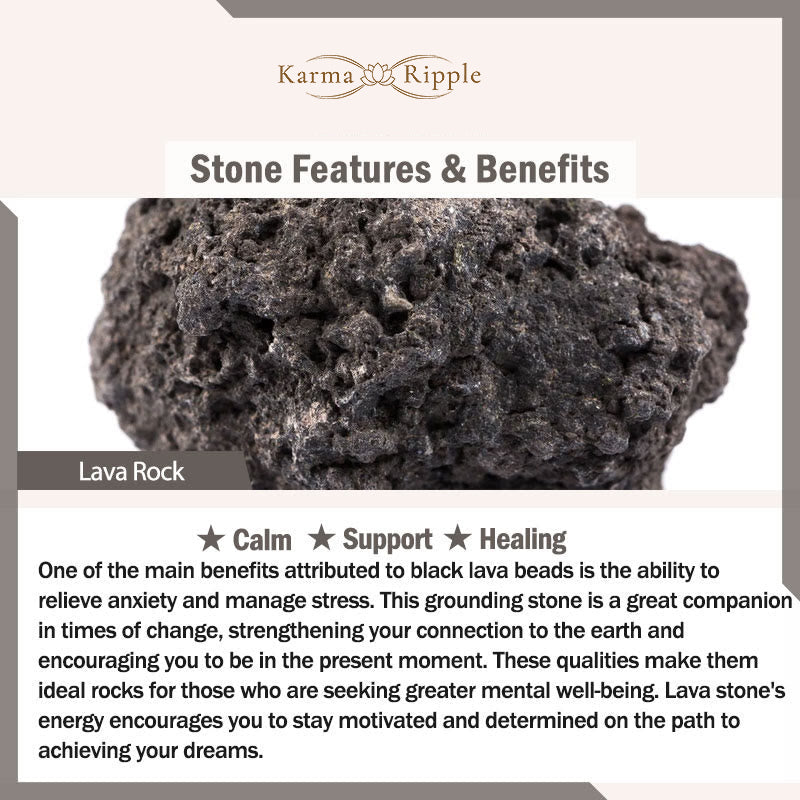 KarmaRipple's Sun Stone Lava Rock Positive Bracelet p8