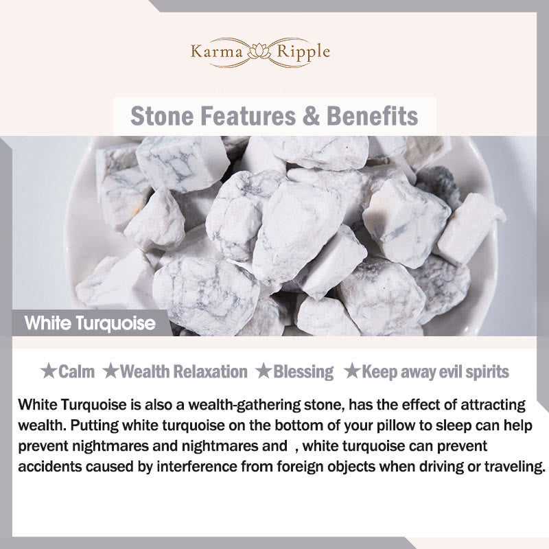 KarmaRipple's Black Onyx Black Glitter Stone Ivory Agate Ivory Turquoise Year Of The Snake Protection Bracelet p12