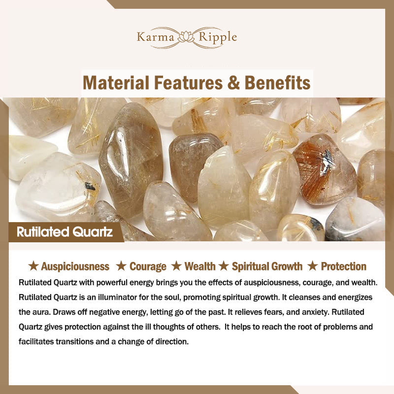 KarmaRipple's Authentic Sun Stone Super Seven Gemstone Silver Sheen Obsidian Rutilated Quartz 925 Sterling Silver Year Of The Snake Positive Bracelet p13