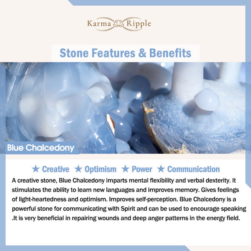 KarmaRipple's Blue Chalcedony Pink Gemstone Purple Chalcedony Butterfly Energy Bracelet p7