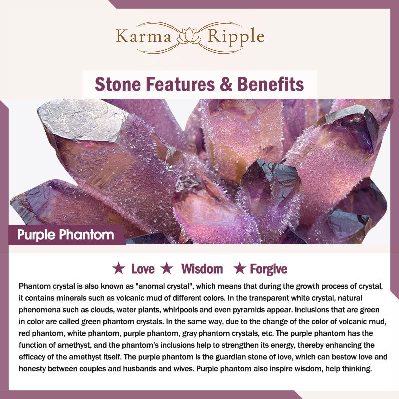 KarmaRipple's Authentic Purple Phantom Butterfly Flowers Wisdom Bracelet p7