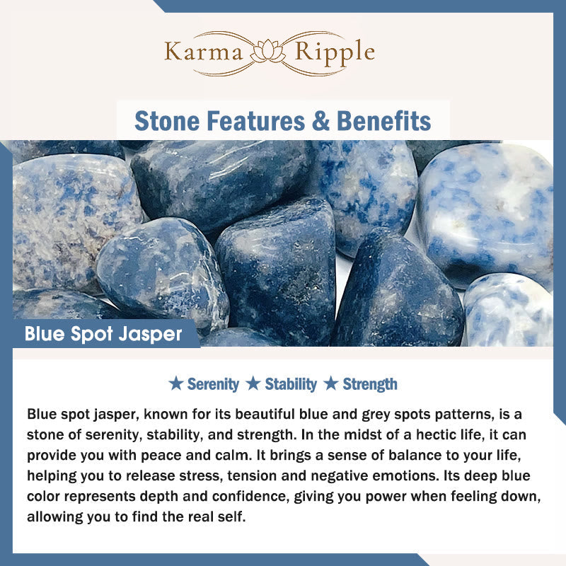 KarmaRipple's 108 Mala Beadwork Authentic Green Aventurine Blue Spot Jasper Indian Agate Green Tassel Fortune Bracelet p11