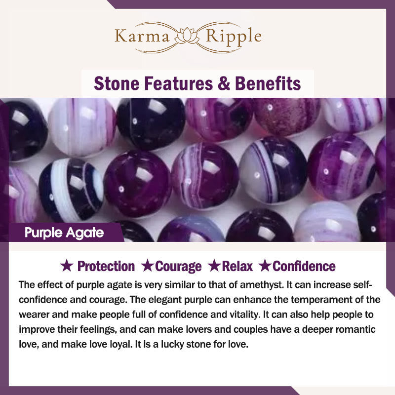 KarmaRipple's Purple Agate Protection Bracelet p6