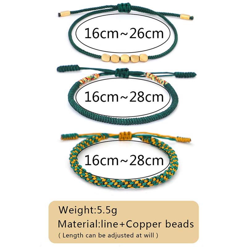 KarmaRipple's 3 PCS Tibetan Bronze Beadwork Balancing Protection Fortune Bracelet Set p14