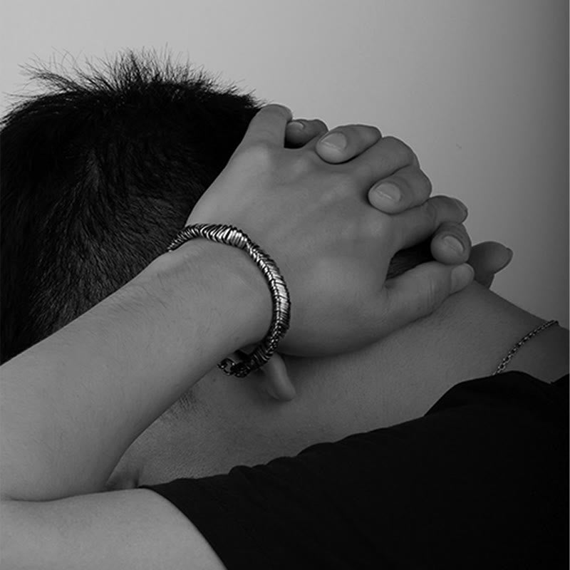 KarmaRipple's 925 Sterling Silver Vintage Twisted Design Wealth Balancing Chain Bracelet p16