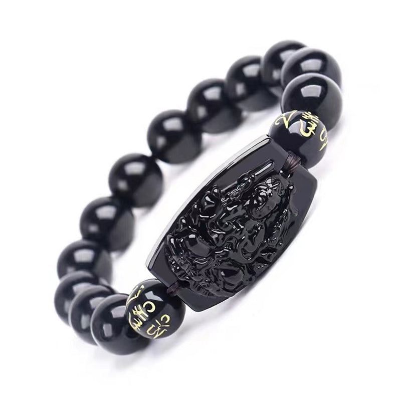 KarmaRipple's Chinese Zodiac Obsidian Protection Bracelet p1