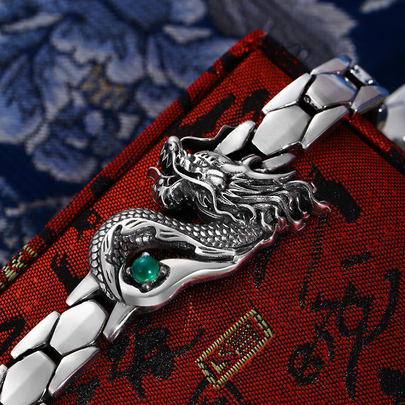 KarmaRipple's Vintage Dragon Pattern Engraved Success Bracelet p3