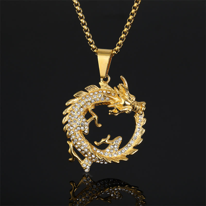 KarmaRipple's Chinese Zodiac Dragon Pattern Success Pendant Necklace p8