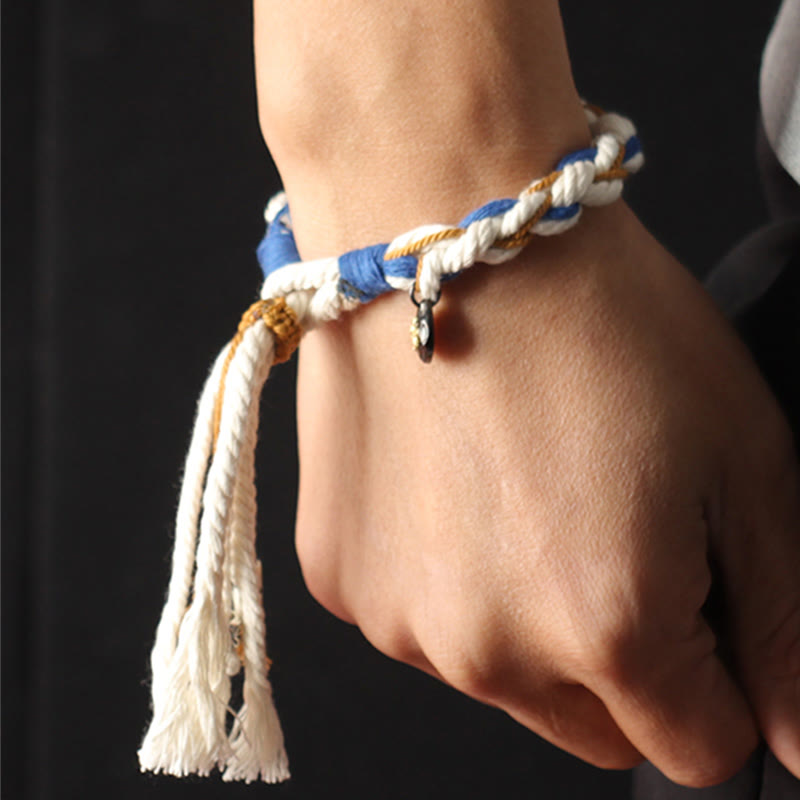 KarmaRipple's Tibet Zakiram Goddess of Wealth Thangka Handmade Fortune Bracelet p15