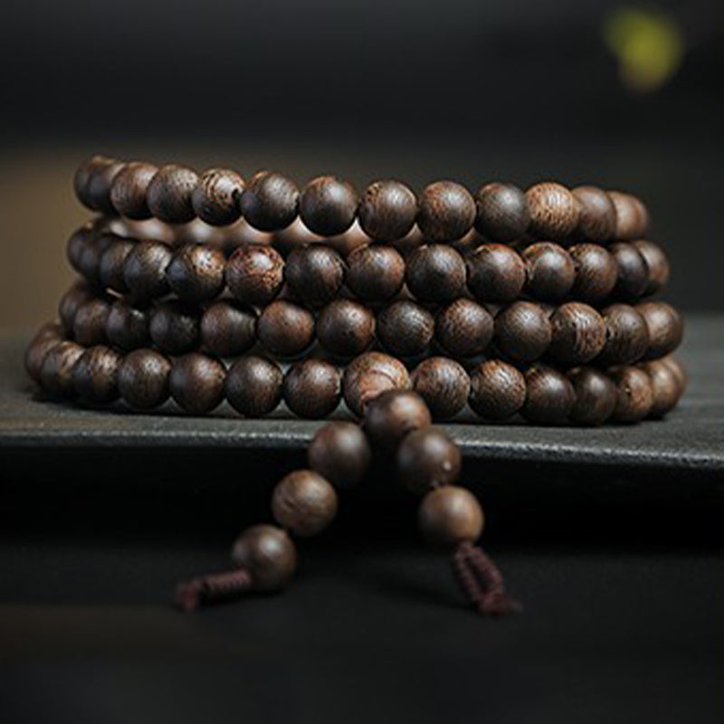 KarmaRipple's 108 Mala Beadwork Agarwood Peace Strength Calm Bracelet p8