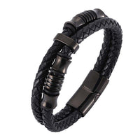 KarmaRipple's Layered Leather Weave Fortune Bracelet