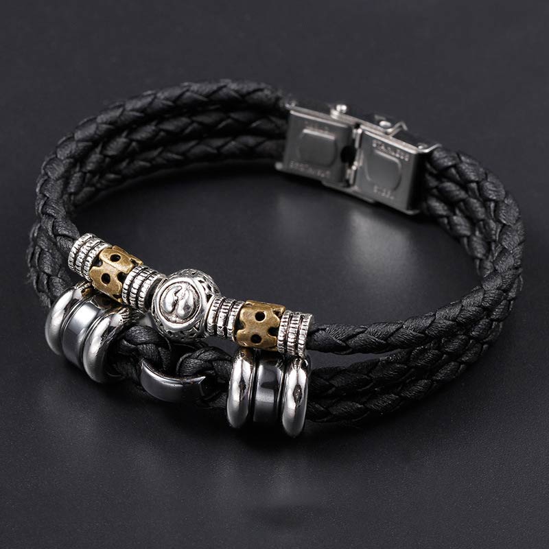 KarmaRipple's 12 Constellations of the Zodiac Hematite Protection Bracelet p20