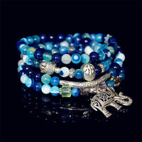 KarmaRipple's Authentic Agate Elephant Buddha Hope Bracelet