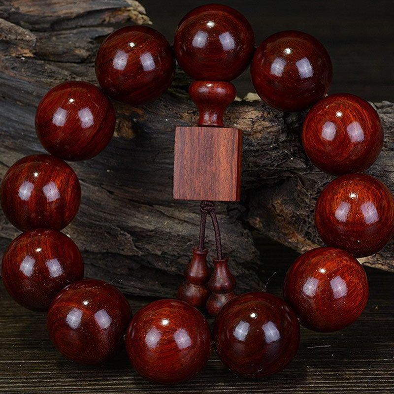 KarmaRipple's Tibetan Small Leaf Red Sandalwood Relaxation Bracelet p2