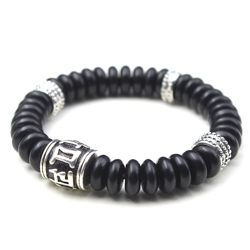 KarmaRipple's Authentic Tibetan Coconut Shell Om Mani Padme Hum Positive Bracelet p12