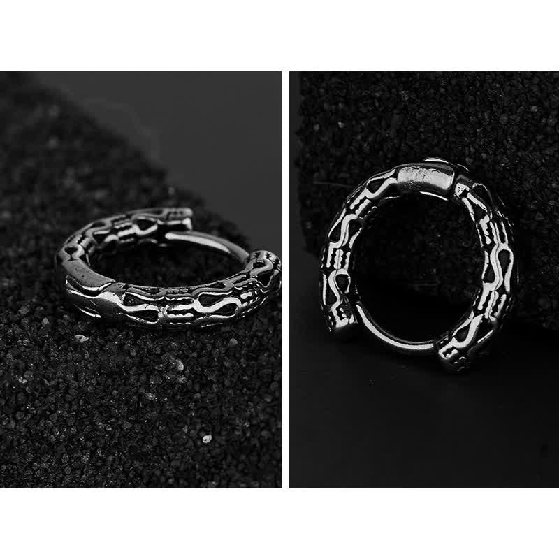 KarmaRipple's Retro Pattern Titanium Steel Balance Earrings p9