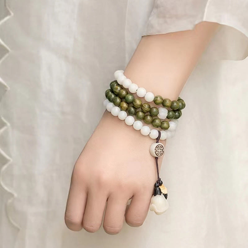 KarmaRipple's Authentic Green Sandalwood Bodhi Seed Soothing Bracelet p8