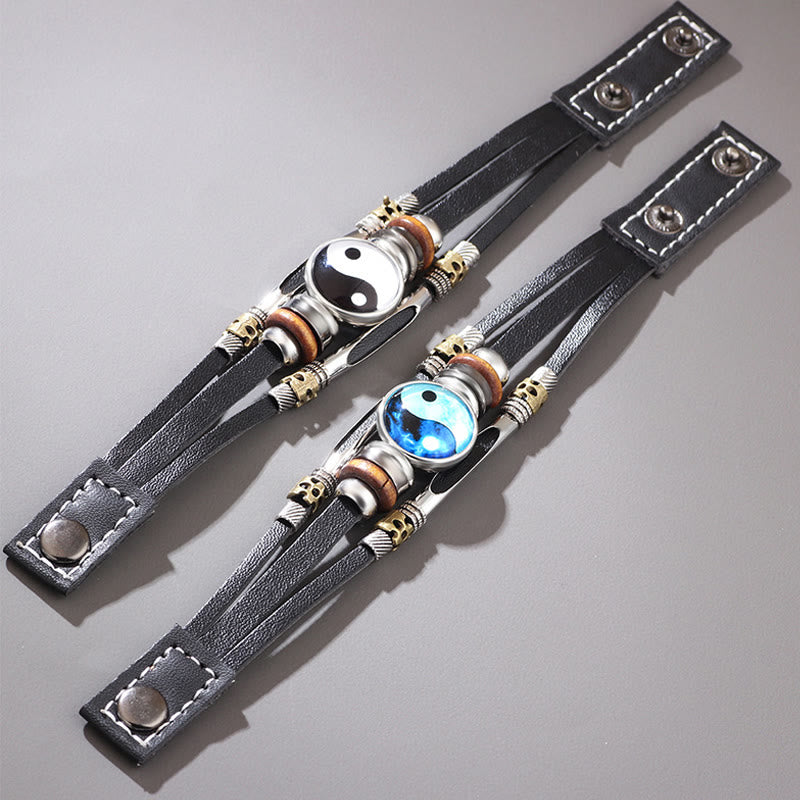 KarmaRipple's Yin Yang Leather Balance Bracelet p12