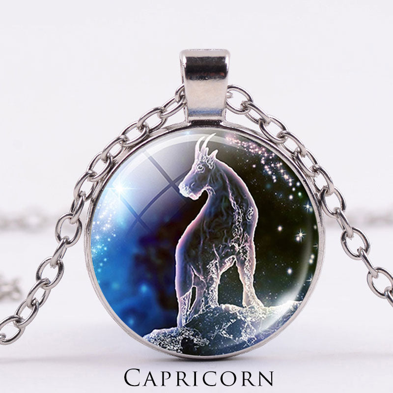 KarmaRipple's 12 Constellations of the Zodiac Moon Starry Sky Protection Blessing Pendant Necklace p21