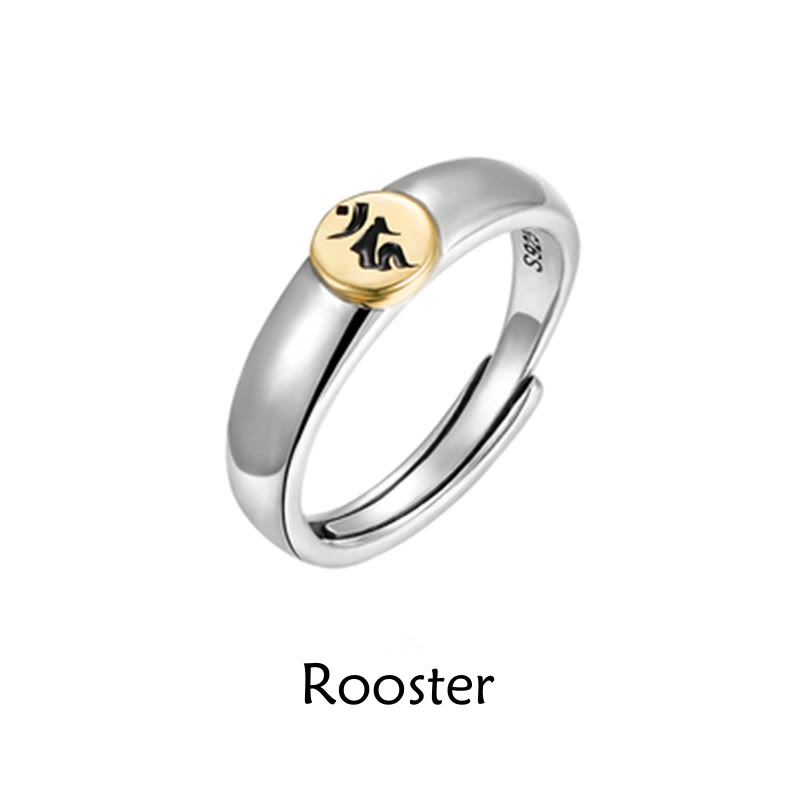 KarmaRipple's Tibetan Om Mani Padme Hum Carved Chinese Zodiac Natal Buddha Peace Ring p63